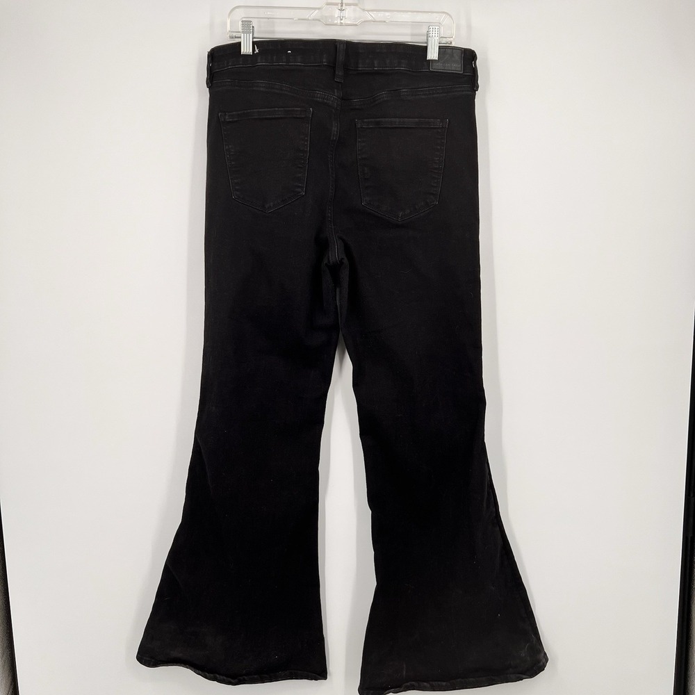 American Eagle Jeans Women 16 Black Hi Rise Festival Flare Next Level Stretch - Picture 4 of 12